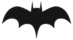 Batman logo, archive record 1950 · Top Wings Curved Shaped Batman