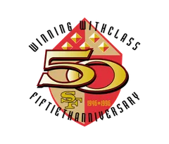 San Francisco 49ers logo, archive record 1996 · 49ers Anniversary