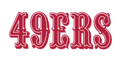 San Francisco 49ers logo, archive record 1972 · 49ers Wordmark