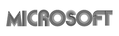 Microsoft logo, archive record 1975