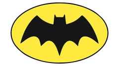 Batman logo, archive record 1964 · Yellow Oval With Outline Batman