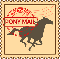 Apache Pony Mail logo, archive record From the press kit