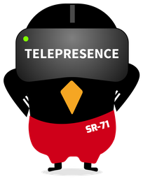Telepresence logo, archive record From the press kit