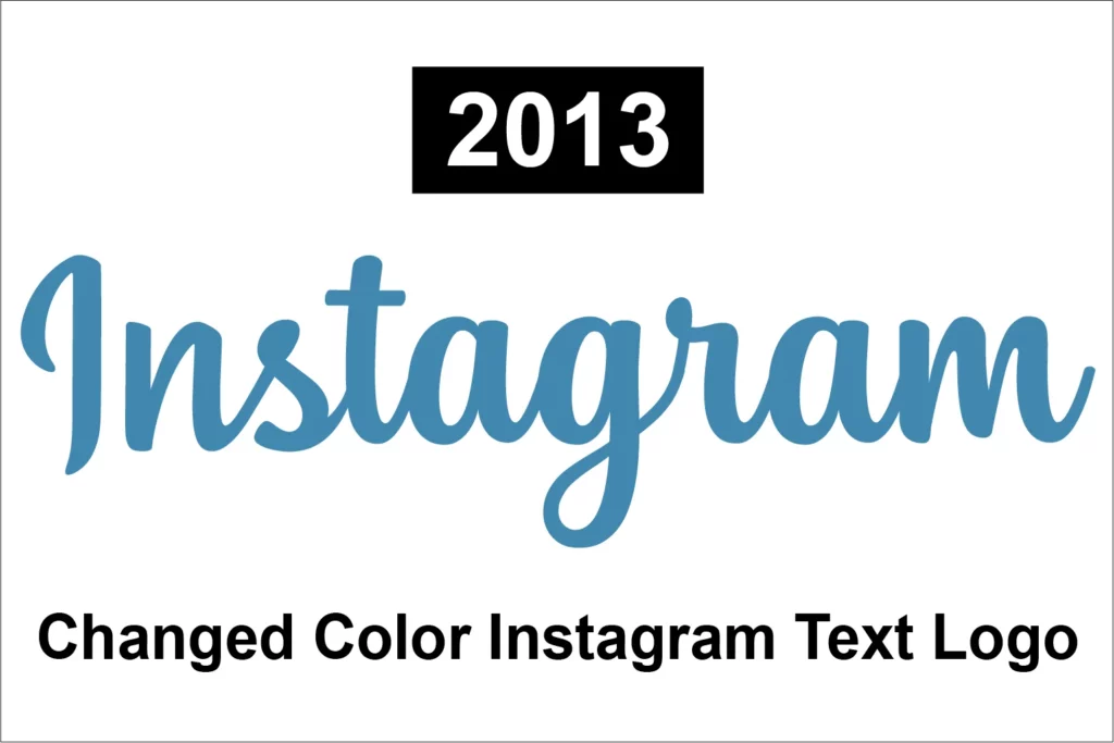 2013 Changed Color Instagram Text Logo