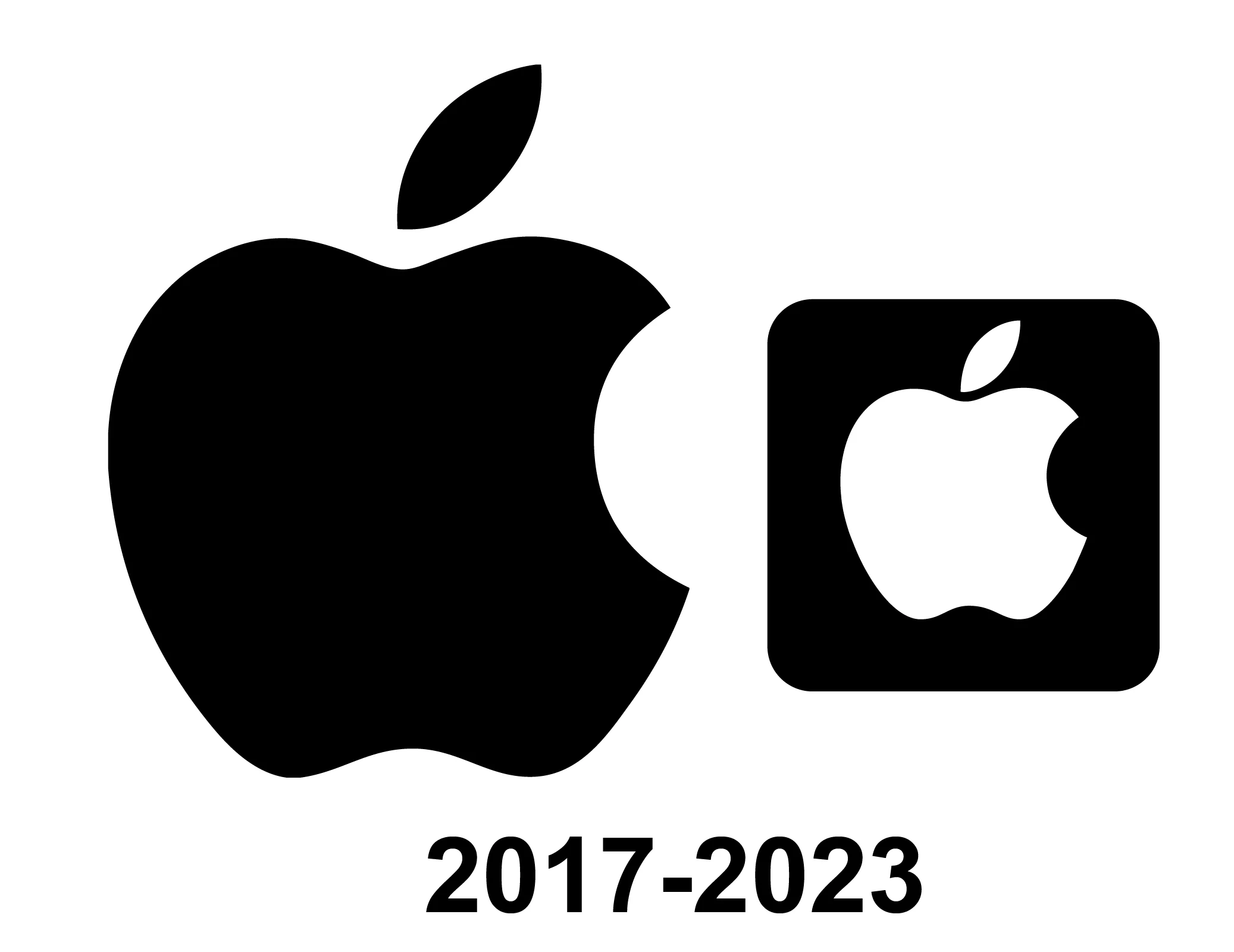 Apple Logo Evolution 2017-2023