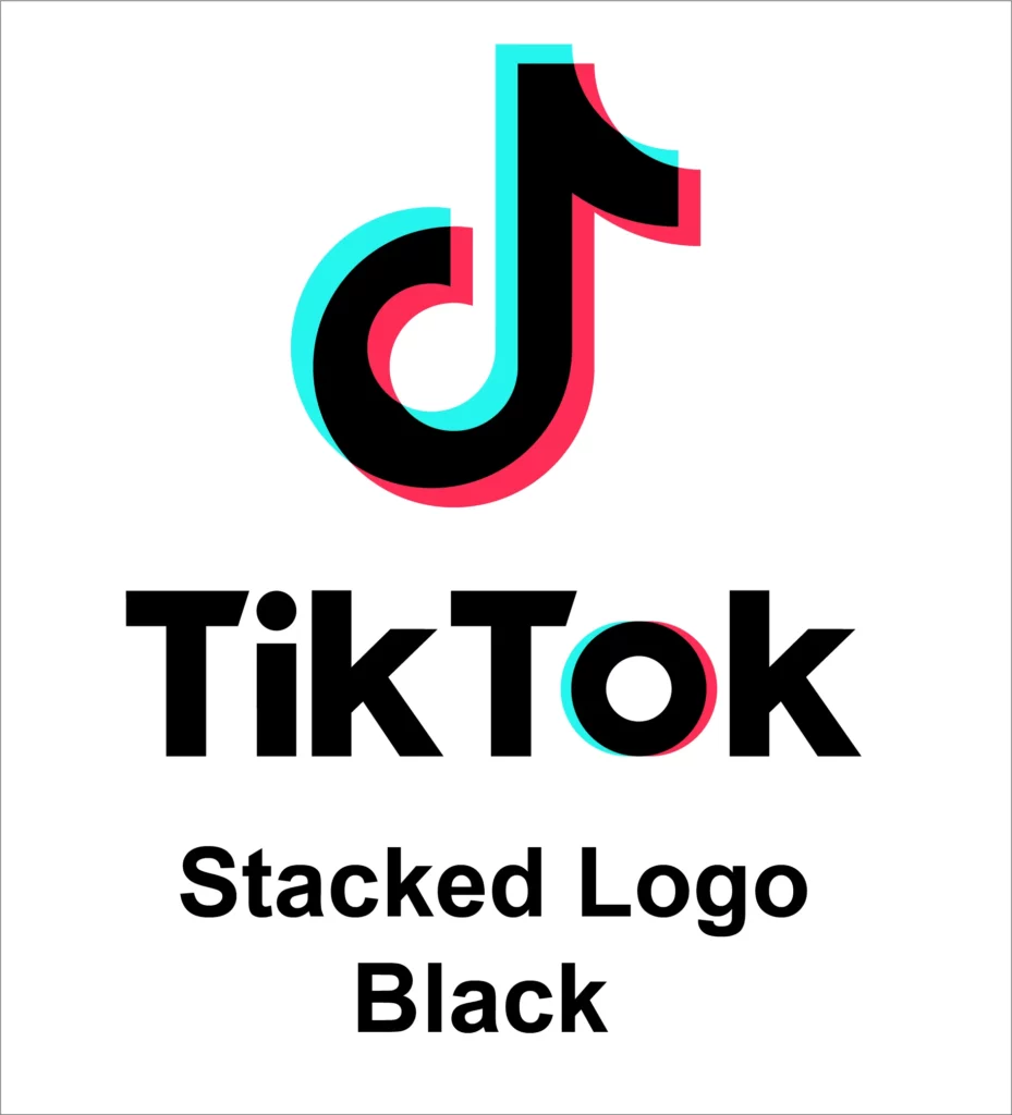 TikTok Stacked Black Logo