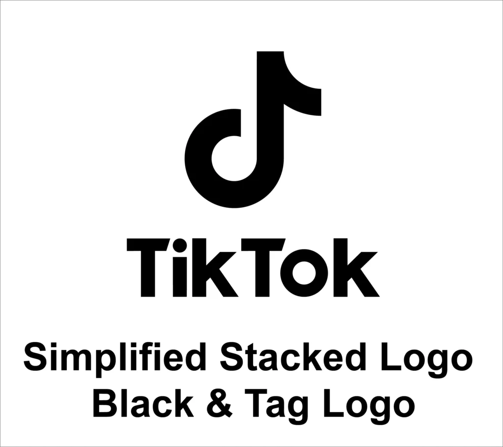 TikTok Stacked Simplified Black Logo