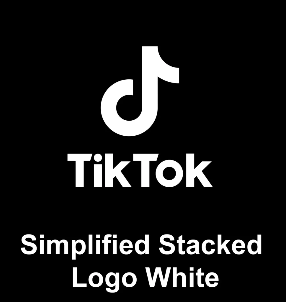TikTok Stacked Simplified White Logo