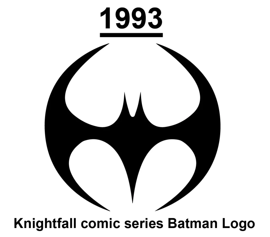 knightfall comic series batman logo 1993 png