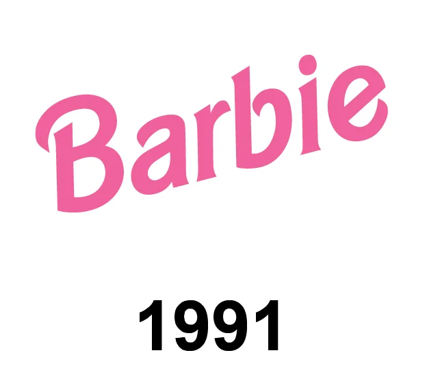 Barbie Logo Evolution 1991