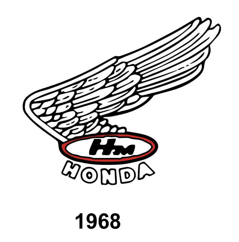 Honda Motorcycle Logo Evolution 1968