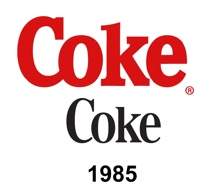 Coca Cola Logo Evolution 1985