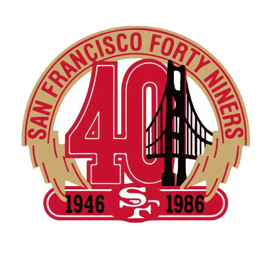 49ERS Anniversary Logo 1986