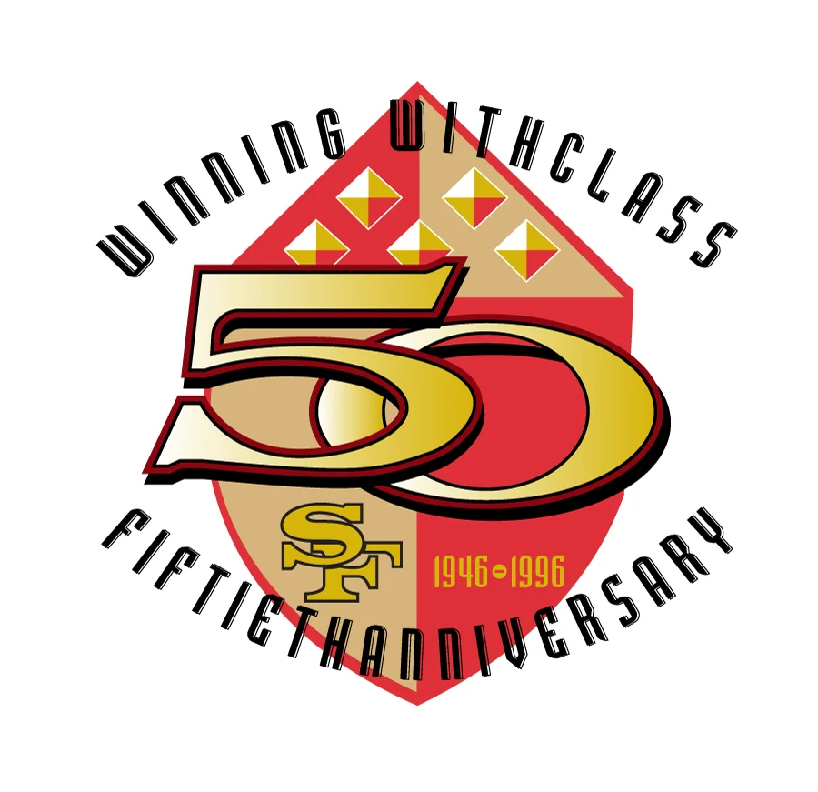 49ERS Anniversary Logo 1996