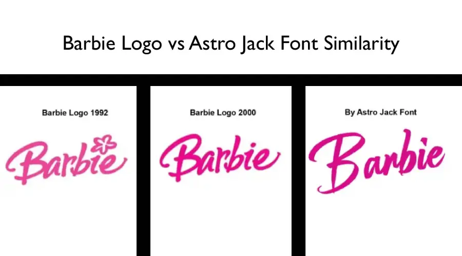 Barbie Logo vs Astro Jack Font Similarity