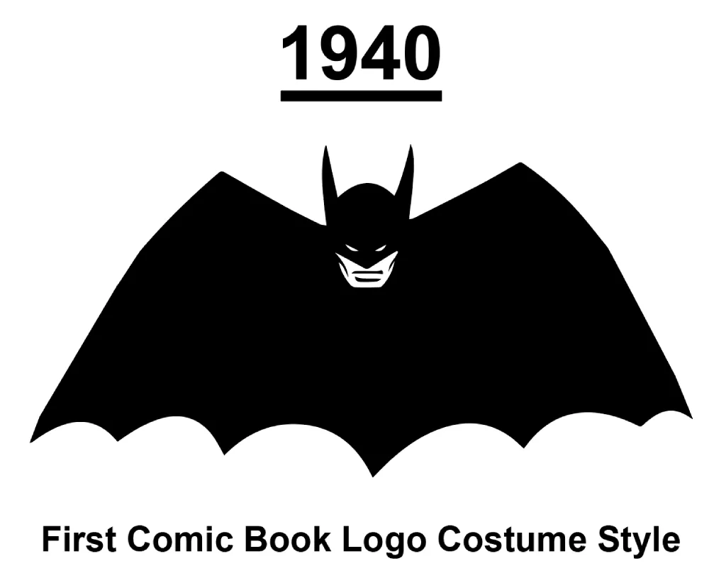 1940 Batman Logo From Comic Book Costume Style