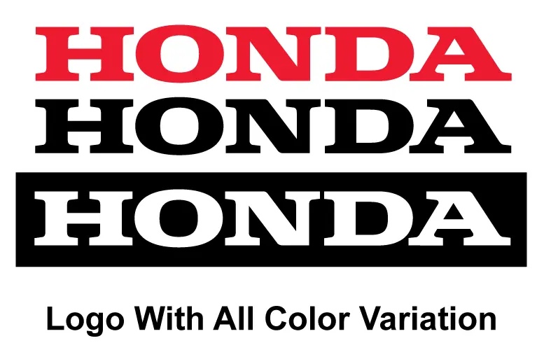 Honda Current Logo All Color Variation